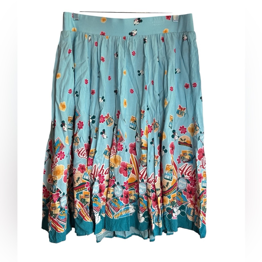 Disney Her Universe Aloha Mickey Minnie Hawaii Print Skirt Size 1 XL